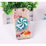 Wholesale iPhone 7 Lollipop Candy Style Liquid Star Dust Case (Blue)